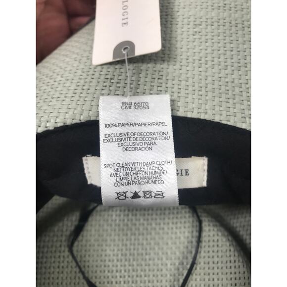 New Anthropologie Rowan Trimmed Boater Straw Hat Ivory Summer Sun Vacation - Picture 6 of 10